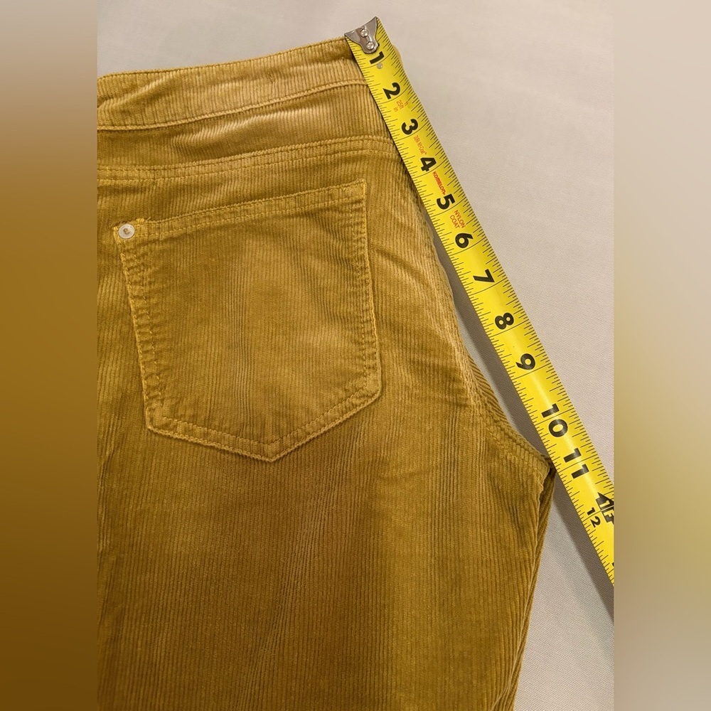 Pilcro Jeans The Icon Yellow Corduroy Chop Pocket Flare Jeans Boot Cut Pants 27 - Picture 13 of 16